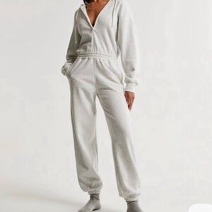 Abercrombie & Fitch Light Gray Jumpsuit